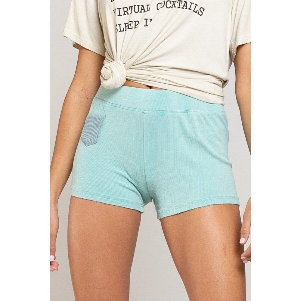 SALE! POL Clothing Shorts with Mini Pocket Ribbed Acid Washed S-L New SMP453